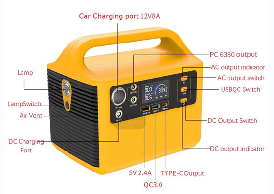 LFP Lityum Güneş Jeneratörü Pil 300W 500W Acil Güç kaynağı